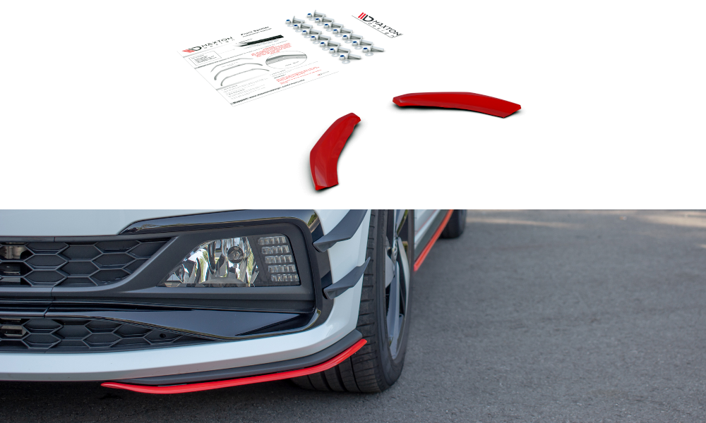 Front Ansatz V.5 für VW POLO MK6 GTI  schwarz matt