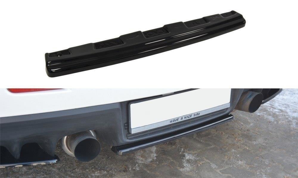 Mittlerer Diffusor Heck Ansatz für Mitsubishi Lancer Evo X  schwarz Hochglanz