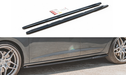 Seitenschweller Ansatz für V.5 Seat Leon Cupra / FR Mk3 FL schwarz Hochglanz