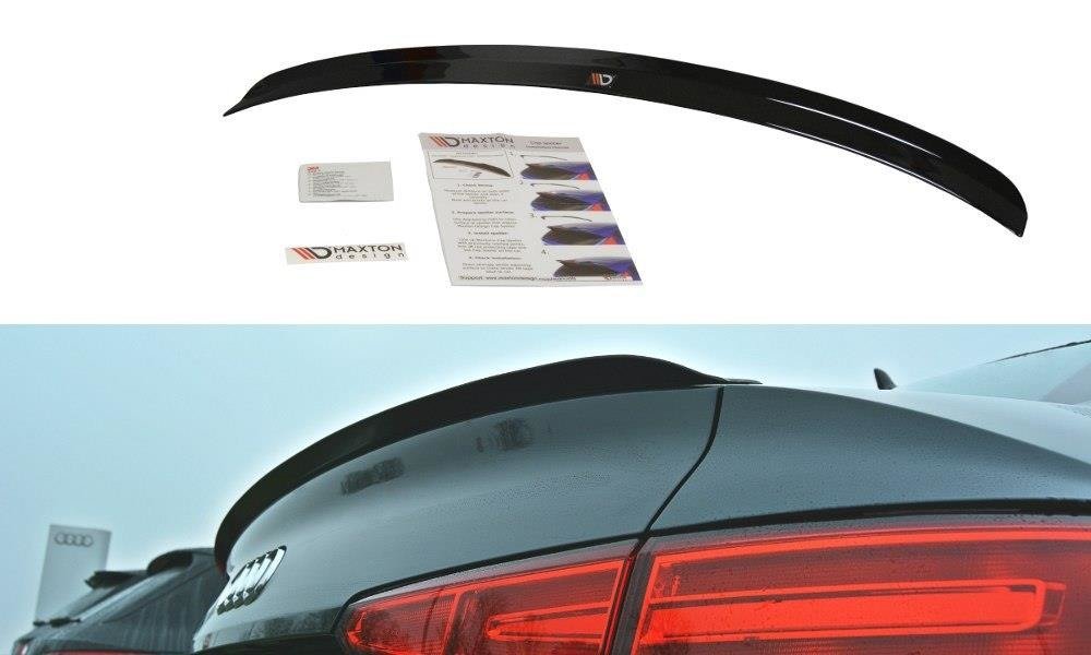Spoiler CAP für Audi A4 S-Line B9 Limousine schwarz matt