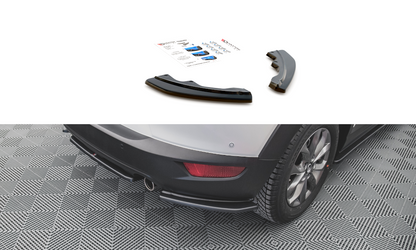 Heck Ansatz Flaps Diffusor für Mazda CX-3 schwarz Hochglanz