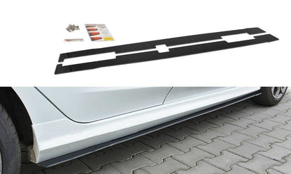 Sport Seitenschweller Ansatz für V.2 für Ford Fiesta Mk8 ST / ST-Line schwarz Hochglanz