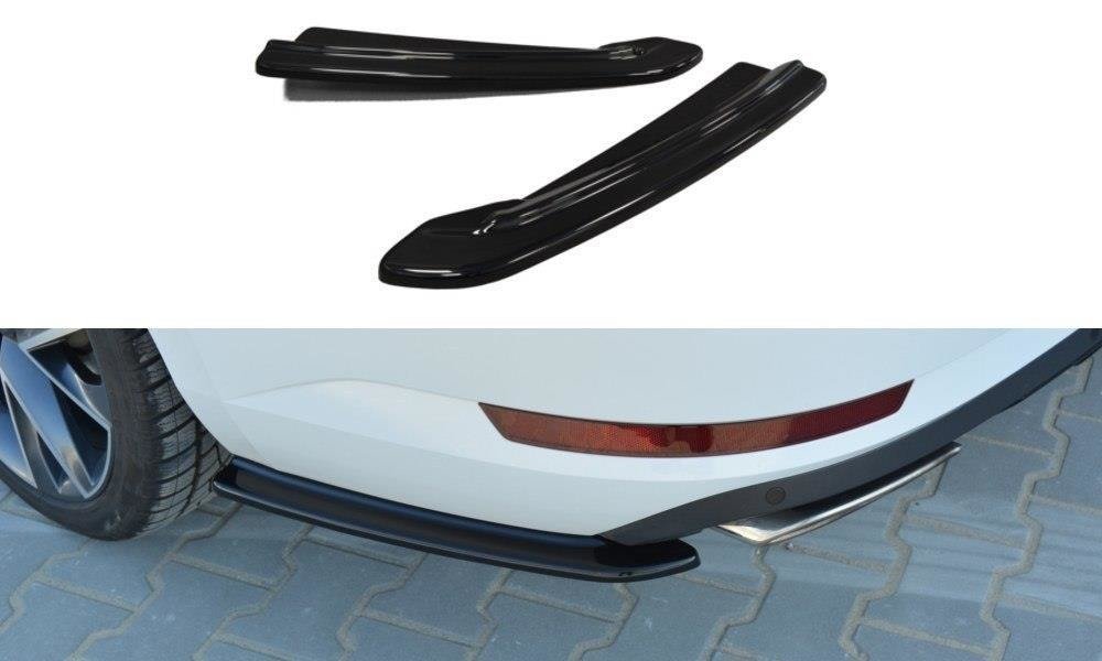 Heck Ansatz Flaps Diffusor für SKODA SUPERB III Carbon Look