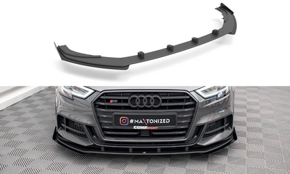 Street Pro Front Ansatz für +Flaps für V.1 + Flaps Audi S3 Sportback 8V Facelift schwarz Hochglanz