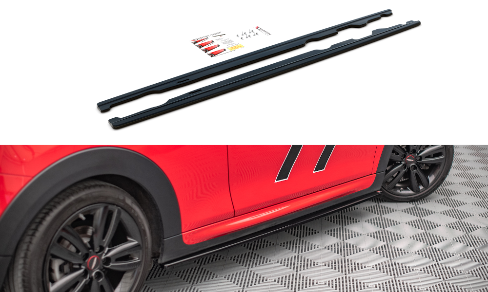 Seitenschweller Ansatz für Mini Cooper S John Cooper Works F56 schwarz matt