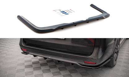 Mittlerer Diffusor Heck Ansatz DTM Look für Mercedes-Benz V-Klasse AMG-Line W447 Facelift schwarz Hochglanz