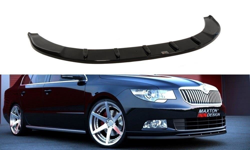 Front Ansatz für SKODA SUPERB II (FÜR SPORT Frontansatz) schwarz matt