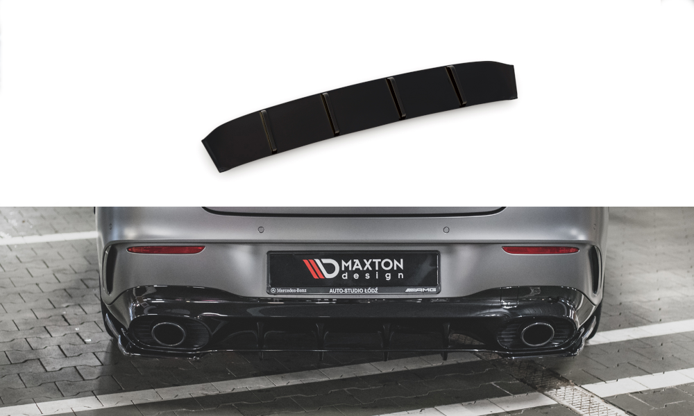 Diffusor Heck Ansatz für Mercedes-AMG CLA 35 Aero / 45 Aero C118 schwarz Hochglanz
