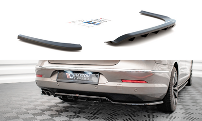 Mittlerer Diffusor Heck Ansatz DTM Look für Volkswagen Passat CC schwarz matt