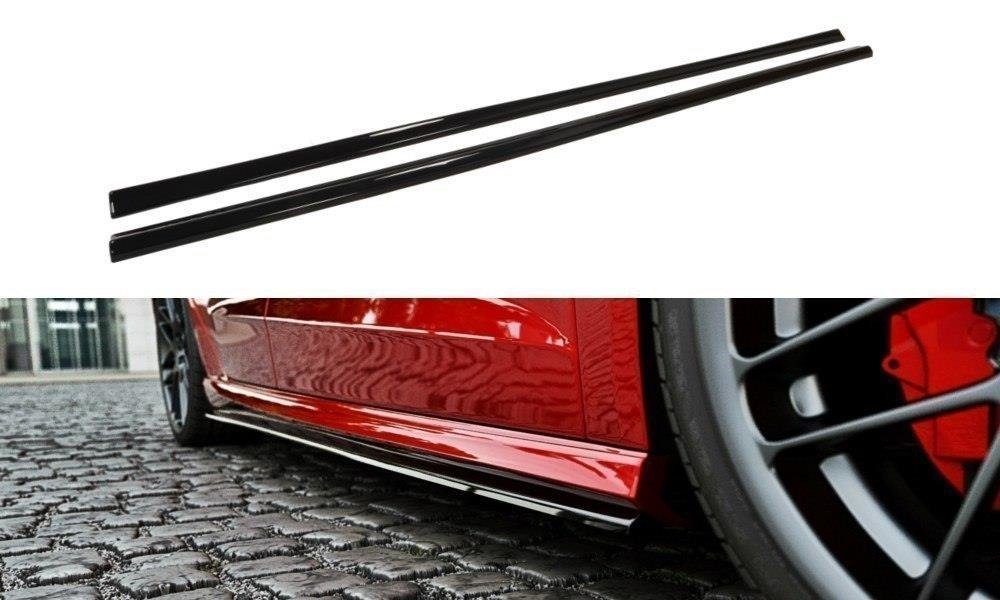 Seitenschweller Ansatz für Audi S3 / A3 S-Line 8V / 8V FL Sportback schwarz matt
