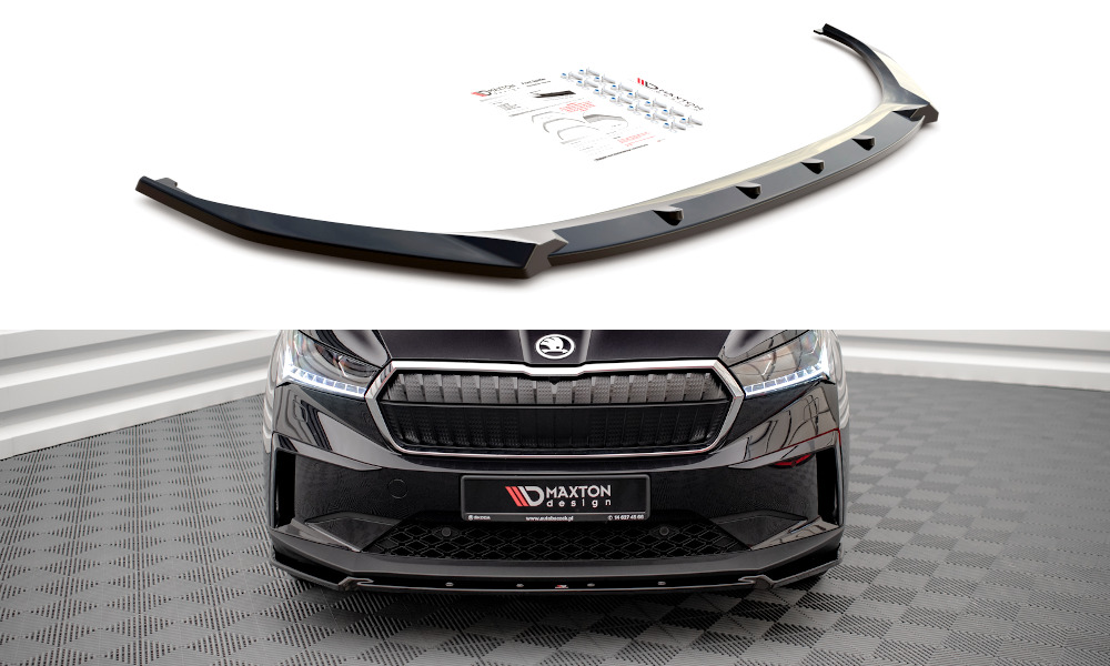 Front Ansatz V.2 für Skoda Enyaq iV schwarz matt