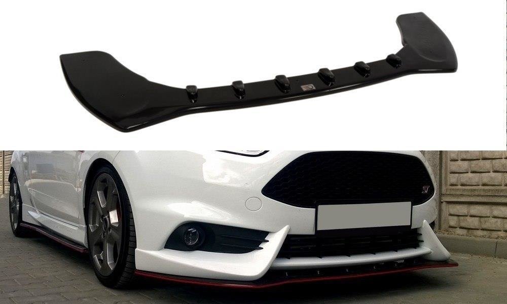 Front Ansatz für Ford Fiesta ST Mk7 FL (Mit Maxton Design Stoßstange) schwarz matt