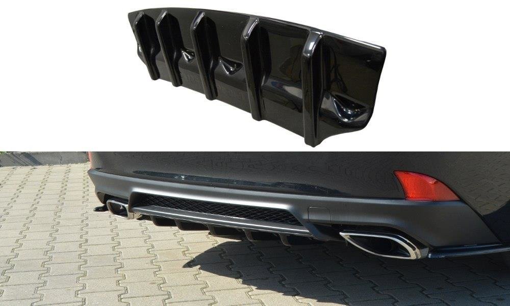 Diffusor Heck Ansatz für Lexus IS Mk3 Facelift T schwarz matt