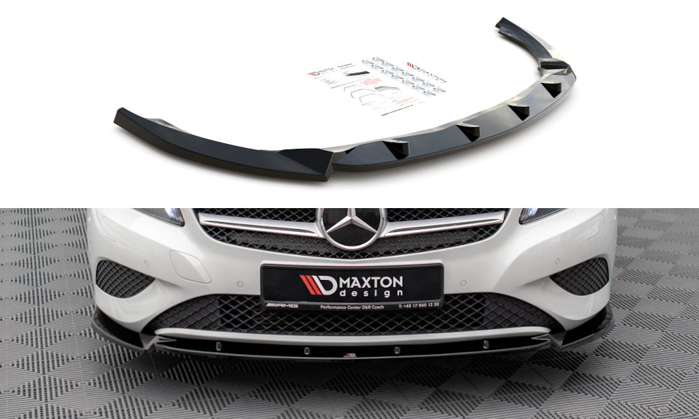 Front Ansatz V.1 für Mercedes-Benz A W176 schwarz Hochglanz