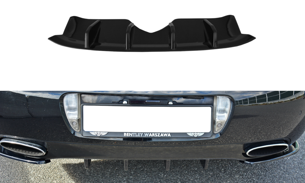 Diffusor Heck Ansatz für BENTLEY CONTINENTAL GT schwarz matt