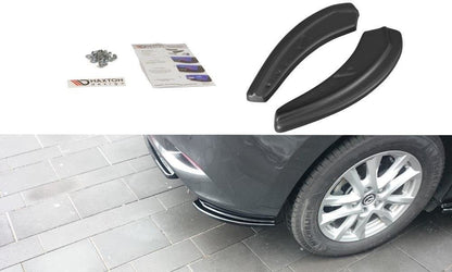Heck Ansatz Flaps Diffusor für Mazda 3 BN (Mk3) Facelift Carbon Look