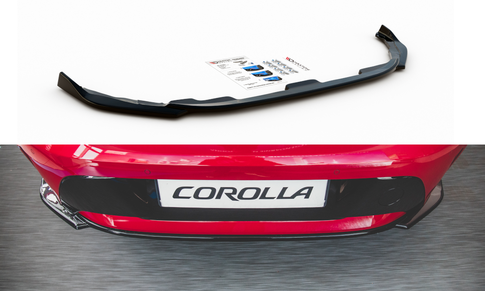 Mittlerer Diffusor Heck Ansatz für Toyota Corolla XII Hatchback schwarz Hochglanz