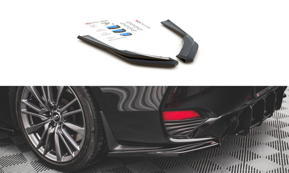 Heck Ansatz Flaps Diffusor für Infiniti Q60 S Mk2 schwarz matt