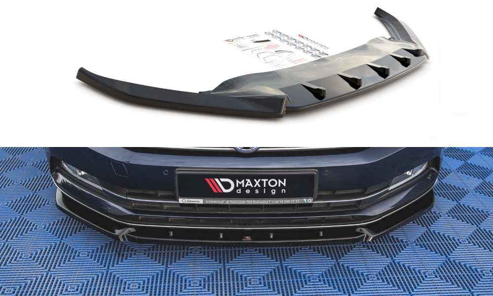 Front Ansatz V.2 für Volkswagen Passat B8 schwarz Hochglanz