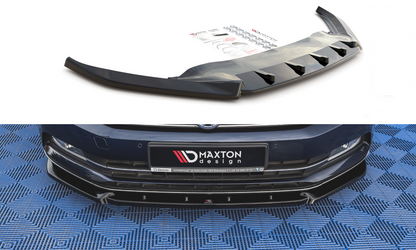 Front Ansatz V.2 für Volkswagen Passat B8 schwarz Hochglanz