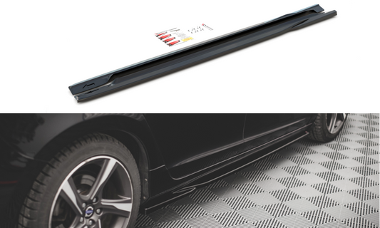 Seitenschweller Ansatz für Volvo S60 R-Design Mk2 Carbon Look