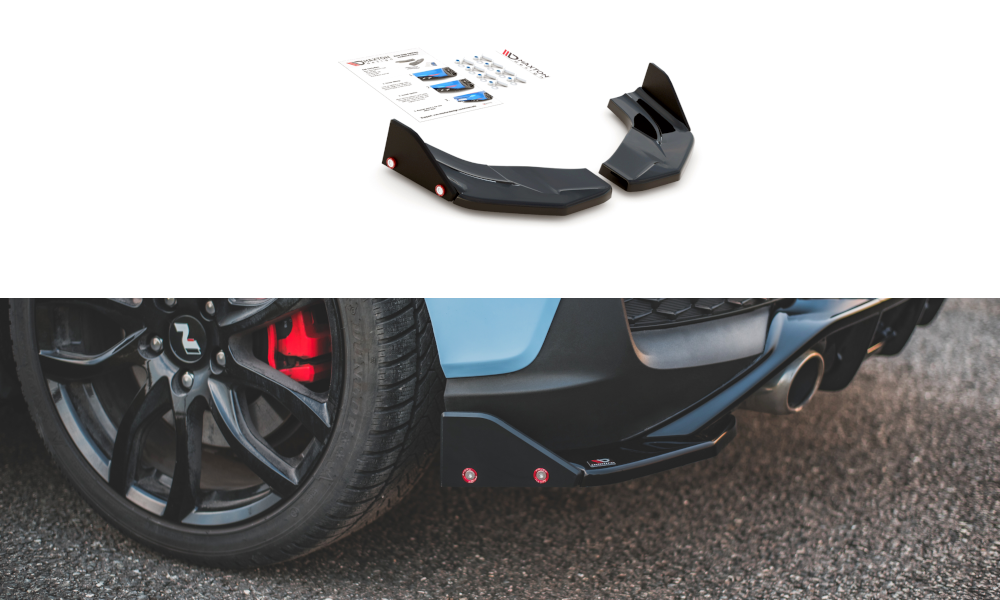 Heck Ansatz Flaps Diffusor +Flaps für V.7 Hyundai I30 N Mk3 Hatchback