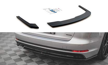 Heck Ansatz Flaps Diffusor V.2 für Audi A4 S-Line B9 schwarz matt