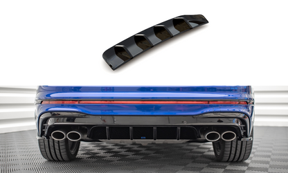Diffusor Heck Ansatz für Volkswagen Tiguan R Mk2 Facelift schwarz Hochglanz