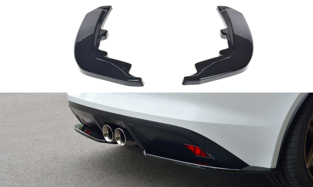 Heck Ansatz Flaps Diffusor für JAGUAR F-TYPE schwarz matt