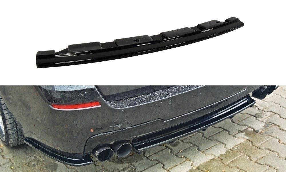 Mittlerer Diffusor Heck Ansatz für BMW 5er F11 M Paket (mit zwei Doppel Endstücken) Carbon Look