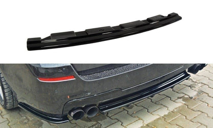 Mittlerer Diffusor Heck Ansatz für BMW 5er F11 M Paket (mit zwei Doppel Endstücken) schwarz matt