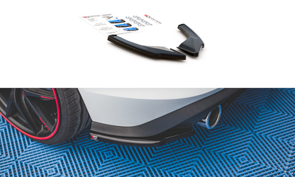 Heck Ansatz Flaps Diffusor für Volkswagen Golf 8 GTI schwarz Hochglanz