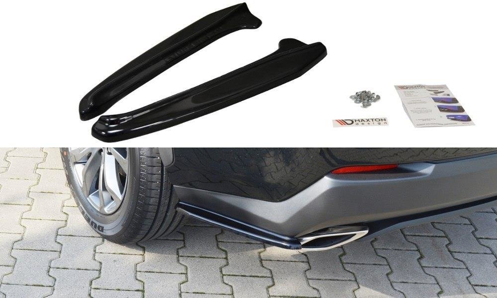 Heck Ansatz Flaps Diffusor für Lexus NX Mk1 T schwarz matt