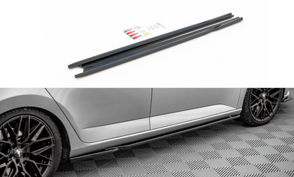 Seitenschweller Ansatz für Skoda Fabia Mk3 schwarz matt