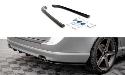 Heck Ansatz Flaps Diffusor für Volvo V70 Mk3 schwarz matt
