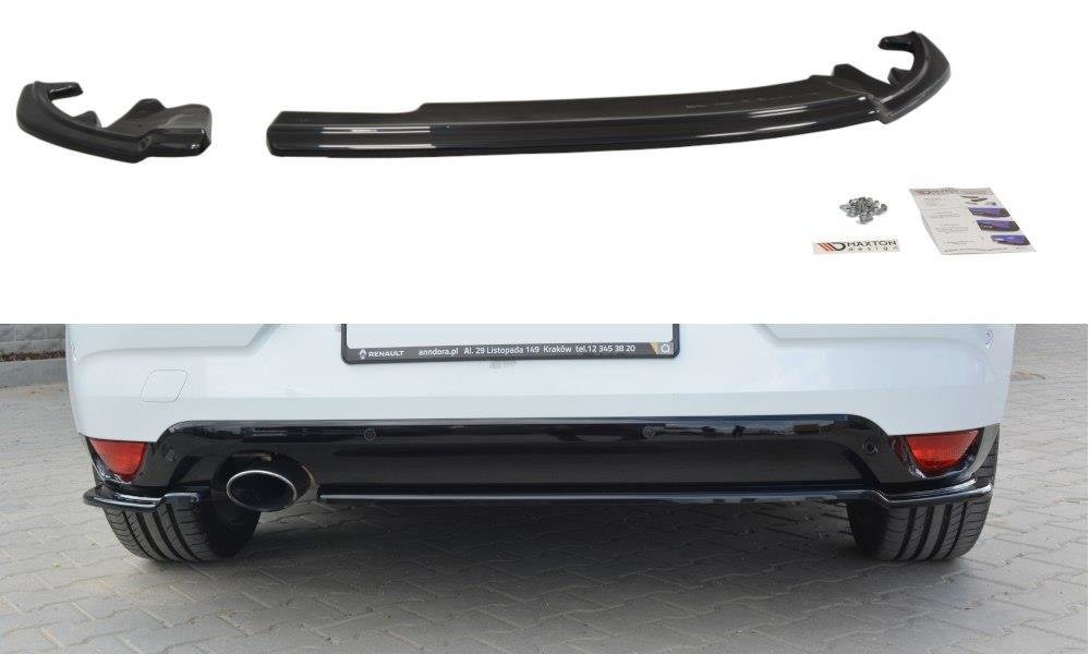 Heck Ansatz Flaps Diffusor für Renault Megane Mk4 Hatchback Carbon Look