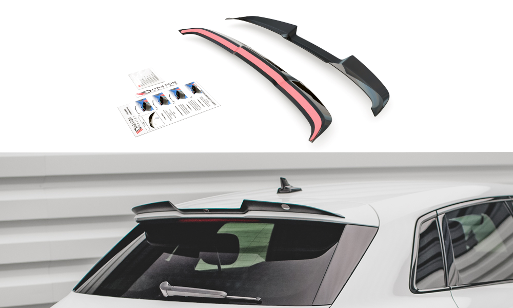 Spoiler CAP V.1 für Audi RS3 / S3 / A3 S-Line Sportback 8Y schwarz Hochglanz