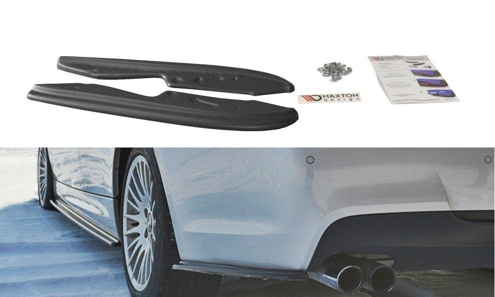 Heck Ansatz Flaps Diffusor für BMW 3er E90 M Paket Carbon Look