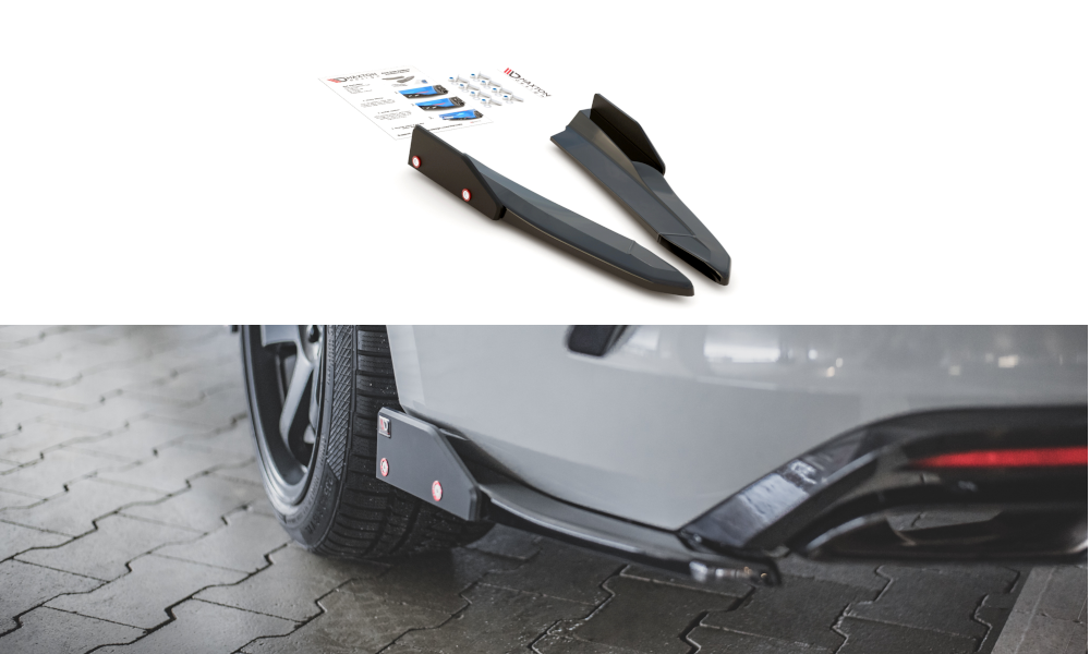 Heck Ansatz Flaps Diffusor +Flaps für V.2 Skoda Octavia RS Mk4