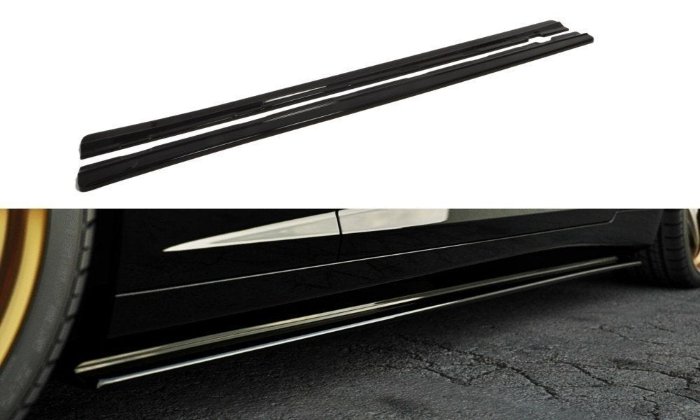 Seitenschweller Ansatz für CHEVROLET CAMARO V SS - US, EU VERSION (vor Facelift) schwarz matt