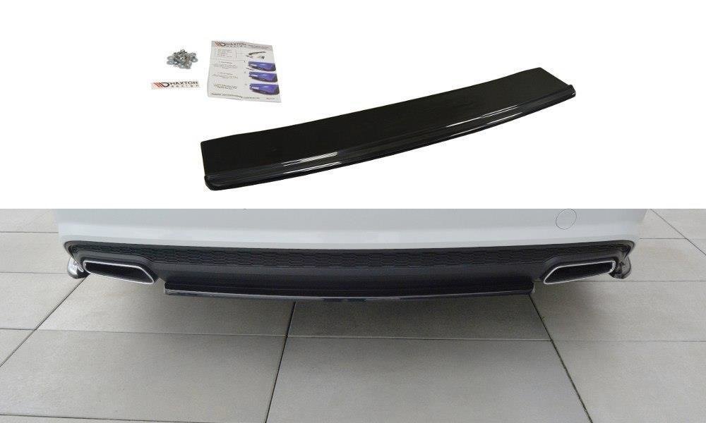 Mittlerer Diffusor Heck Ansatz für Audi A6 C7 Avant S-line Facelift Carbon Look