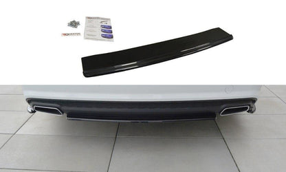 Mittlerer Diffusor Heck Ansatz für Audi A6 C7 Avant S-line Facelift Carbon Look