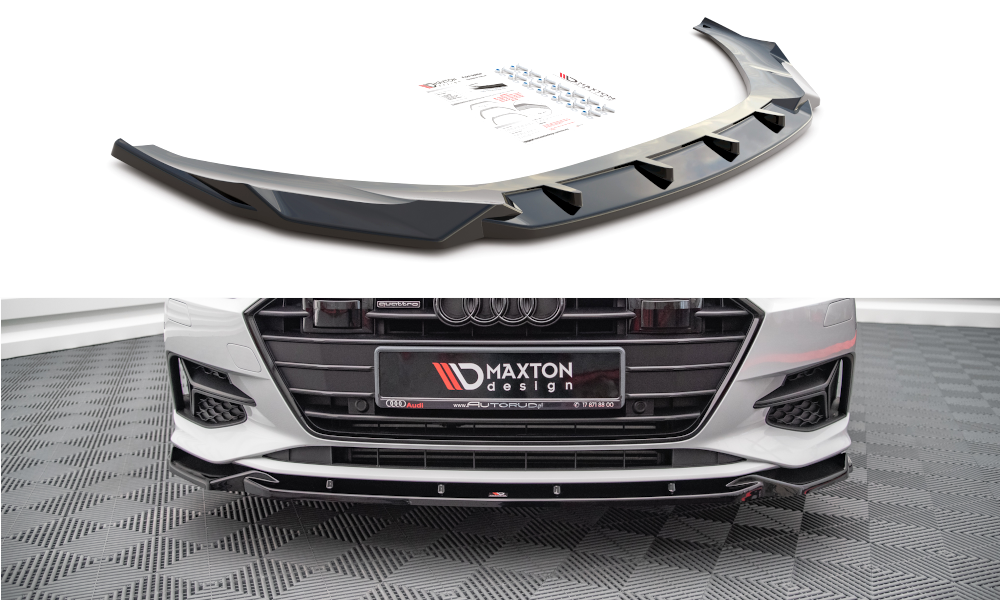 Front Ansatz V.2 für Audi A7 C8 schwarz matt