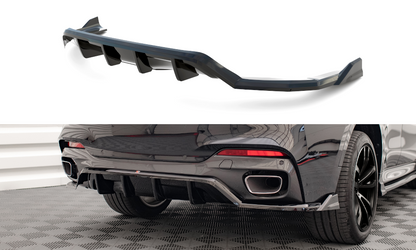 Mittlerer Diffusor Heck Ansatz DTM Look für BMW X6 M-Paket F16 schwarz matt