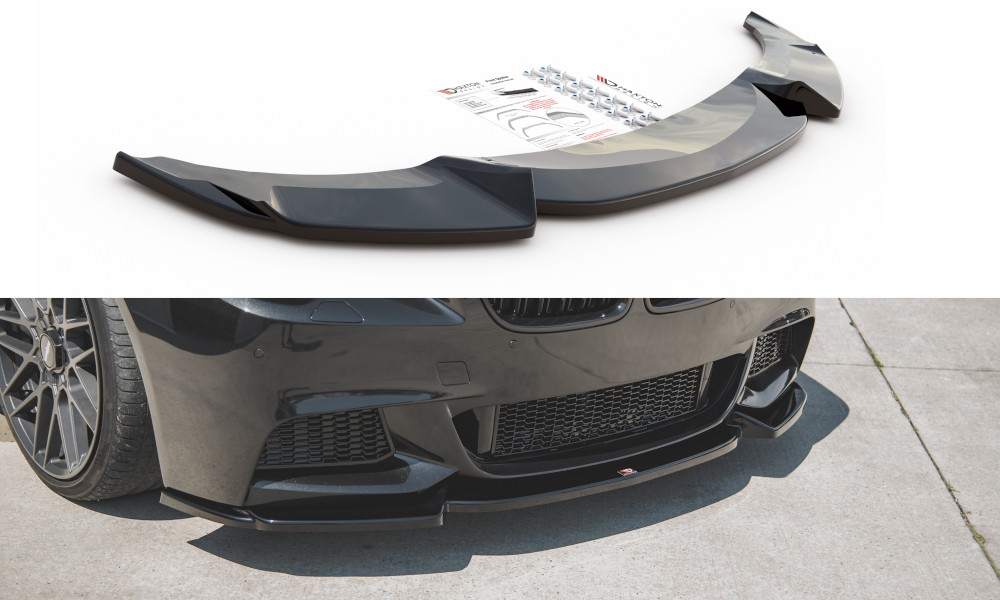 Front Ansatz V.3 für BMW 5er F10/F11 M-Paket schwarz Hochglanz