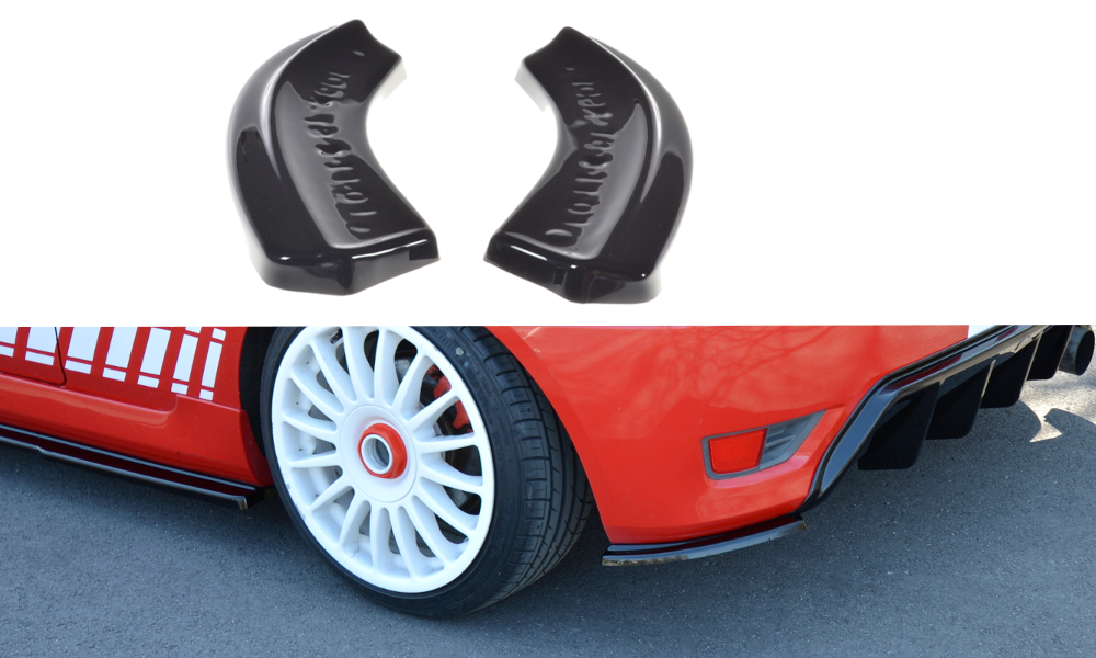 Heck Ansatz Flaps Diffusor für Ford Fiesta ST Mk6 Carbon Look