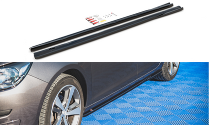 Seitenschweller Ansatz für Peugeot 308 SW Mk2 Facelift Carbon Look