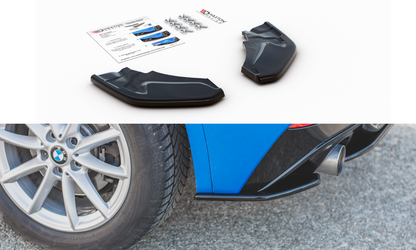 Heck Ansatz Flaps Diffusor für BMW X2 F39 M-Paket Carbon Look
