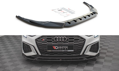 Front Ansatz V.3 für Audi S3 / A3 S-Line 8Y schwarz Hochglanz