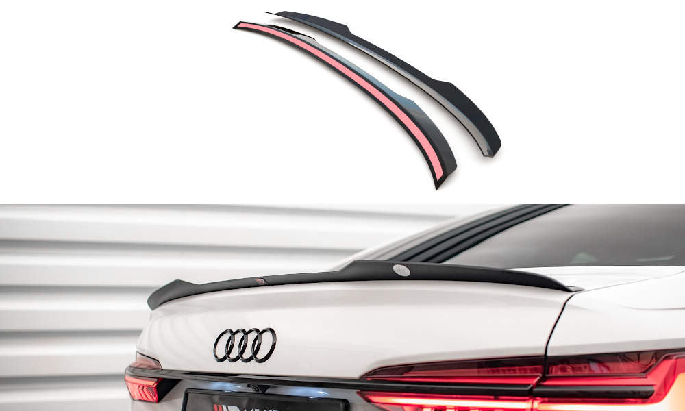 Spoiler CAP für Audi A6 Limousine C8 Carbon Look
